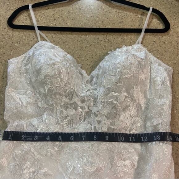 NWOT Lulus Everlasting Affection White Lace Tulle Mermaid Maxi Dress - Picture 5 of 15